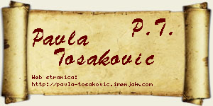 Pavla Tošaković vizit kartica